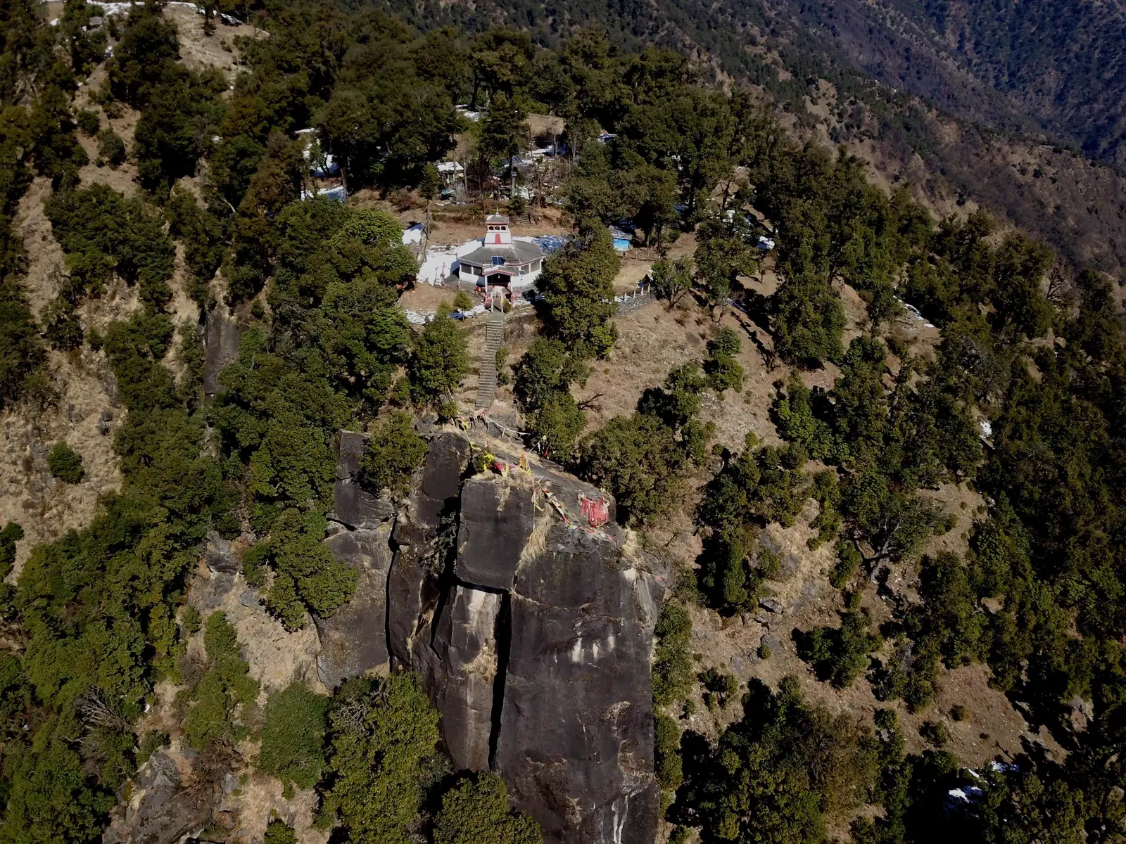 Aerial view of the Garhwal Himalayan valley